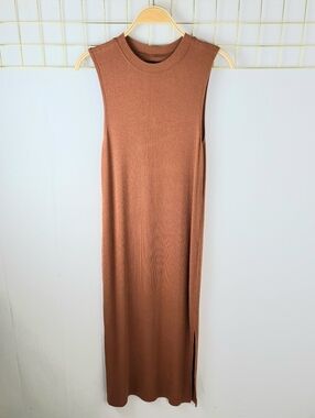 NAADAM Sleeveless Bodycon Midi Cashmere Blend Dress